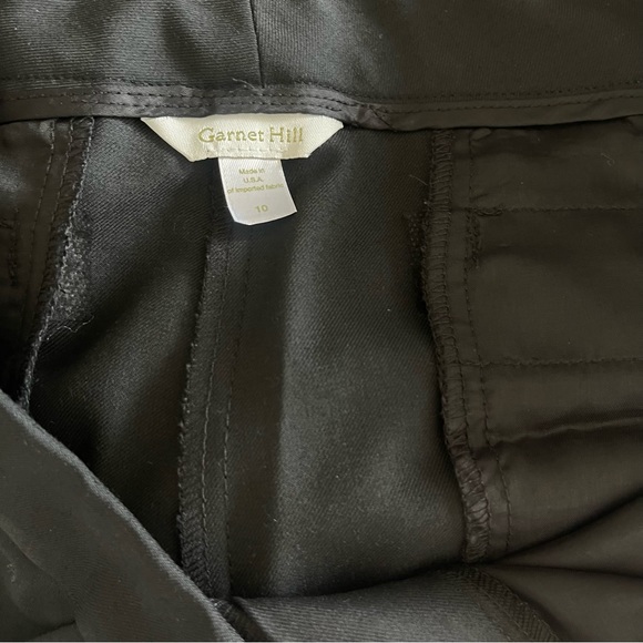 GARNET HILL Comfort Trousers Black Size 10 - Picture 4 of 6